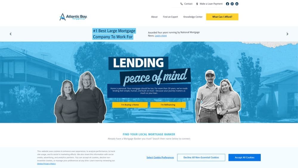 Screenshot of Atlantic Bay Mortgage Group website